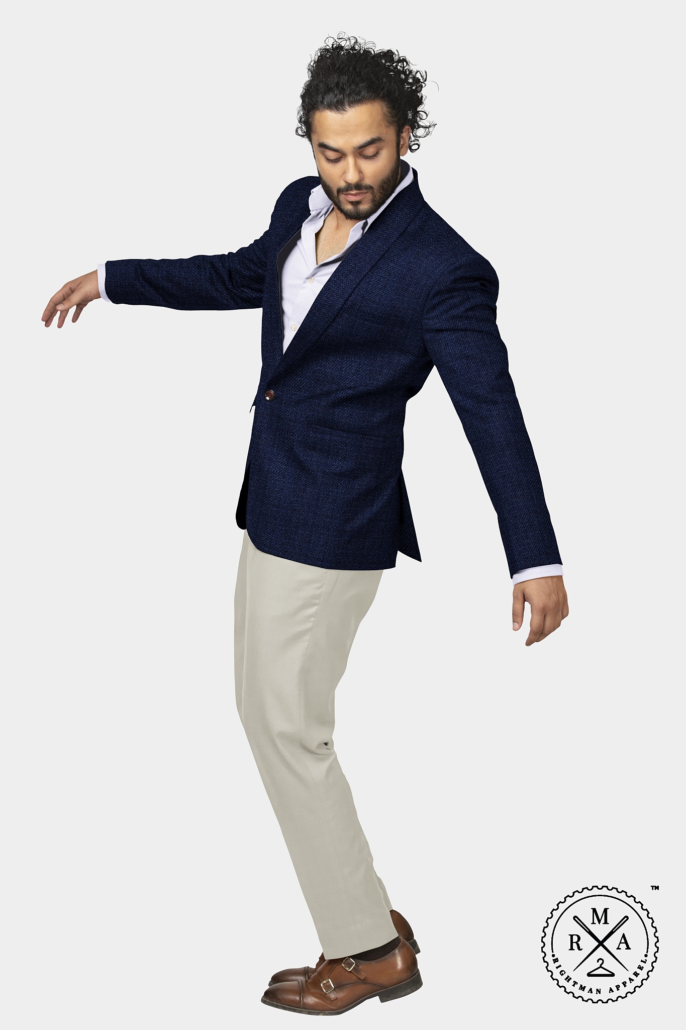 Blue Blazer With Rugged Look SU103